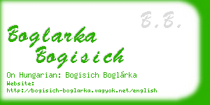 boglarka bogisich business card